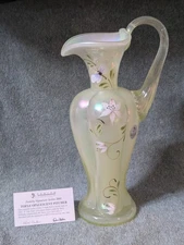 Fenton Topaz Opalescent Picture  2001 Family Signature Series Bill& Don Fenton