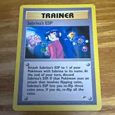 WOTC Pokemon TCG Sabrina's ESP 117/132 Gym Heroes Trainer Uncommon Unlimited Eng
