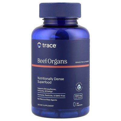 2 X Trace Minerals �, TM Ancestral, Grass-Fed Beef Organs, 500 mg, 180 Capsules