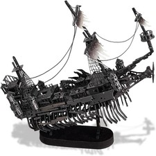 3D Puzzles for Adults, Sea Ghost Pirate Ship DIY 3D Watercraft Metal Model