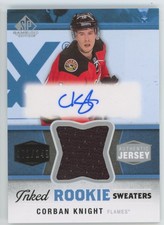 2014-15 SP Game Used Inked Rookie Sweaters auto /149 Corban Knight Calgary