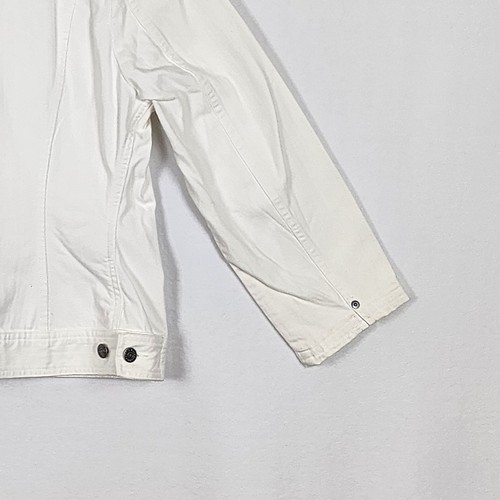 Eddie Bauer White Denim Cotton Button Closure Jacket w/Pockets Women's XL - Picture 8 of 15