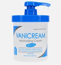 Vanicream Moisturizing Skin Cream with Pump Dispenser - 16 Fl Oz (1 Lb)-USA