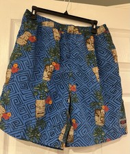 Chaps Ralph Lauren size medium tiki tropical 100 nylon swim trunks shorts