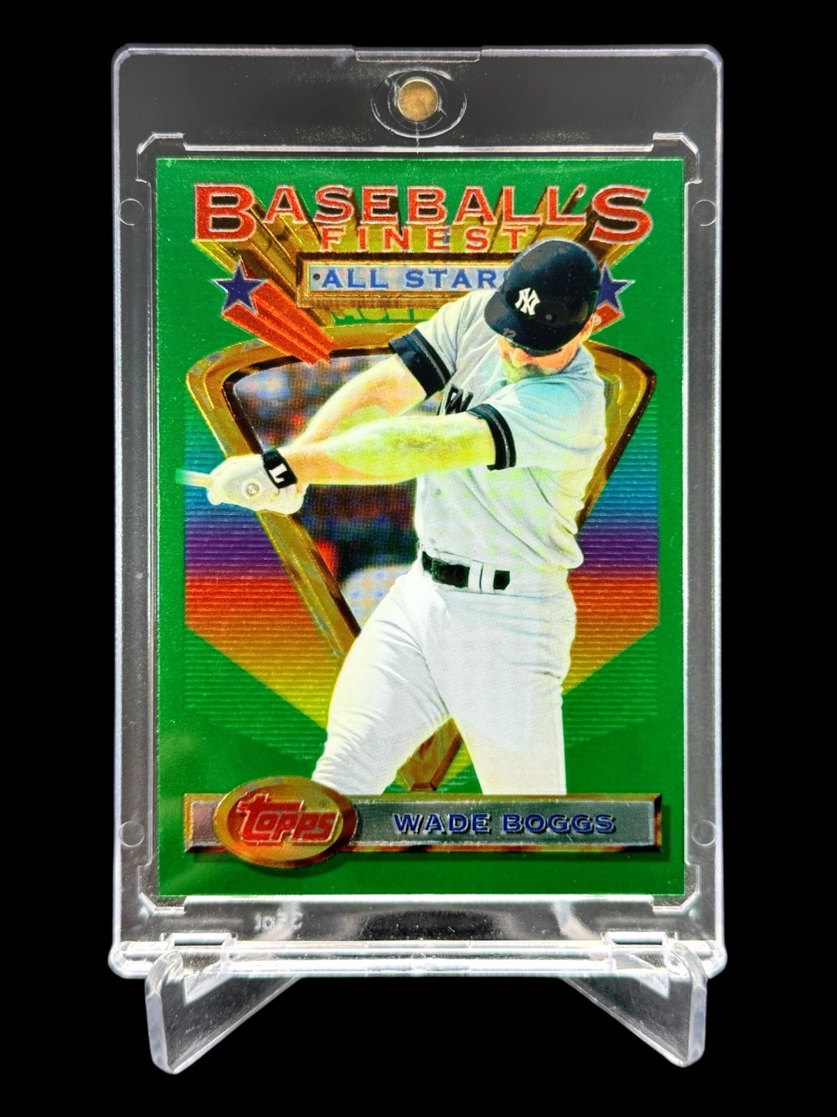 1993 Topps Finest WADE BOGGS REFRACTOR #90 Yankees 1st Holo🔥SHARP🔥RARE SSP🔥