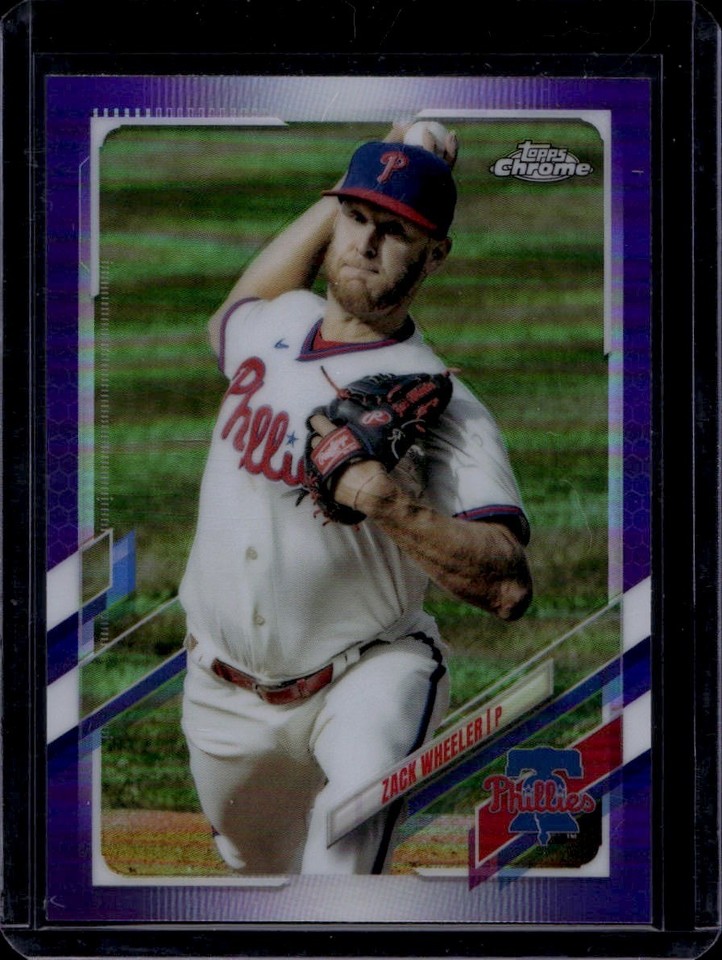 2021 Topps Chrome Update Purple Refractor #USC67 Zack Wheeler 2021 Topps Chrome Update Purple Refractor #USC67 Zack Wheeler