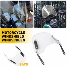 Front Clear Motorcycle Windshield Windscreen Flyscreen w/Mount Bracket 5"-7" XH
