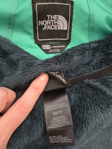 The North Face HyVent 3 in 1 Interchange Ski Jacket Women XS Green White Hood - Picture 5 of 10