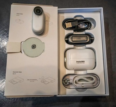 Insta360 GO 2 Small Action Camera Charge Case & All Accessories In Photos