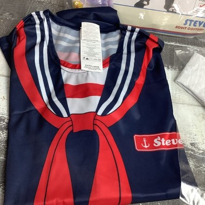 Stranger Things 3 Steve's Scoops Ahoy Uniform Adult Costume XL New