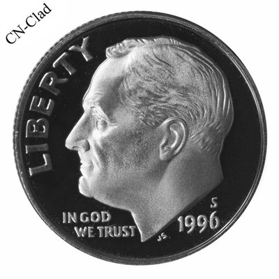 1996 S Roosevelt Dime 10c Gem Deep Cameo Proof CN-Clad US Coin