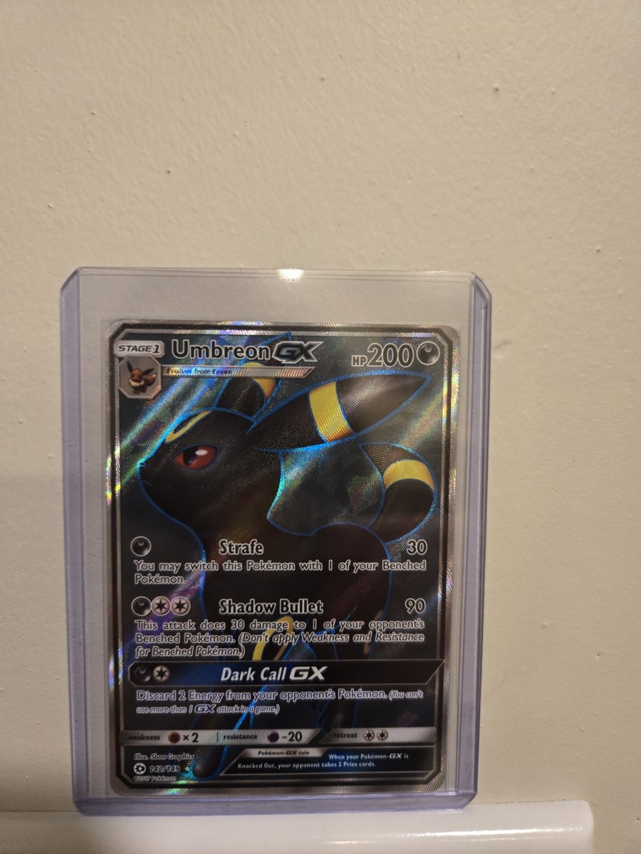 Umbreon GX 142/149 Sun & Moon Base Set 2017 Full Art Holo Pokémon Card