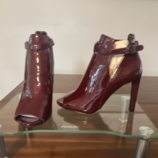Michael Kors Womens Burgundy Open Toe Ankle S...