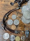 Vintage Estate GRANDPA’S JUNK DRAWER Lot COINS Buttons Patches Charms Texas Box — photo 9