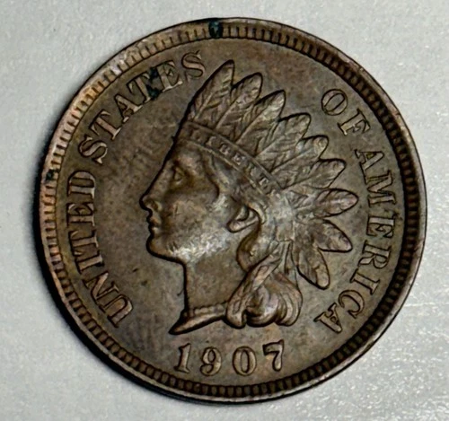 XF 1907 Indian Head Cent (minor corrosion), IHC Coin
