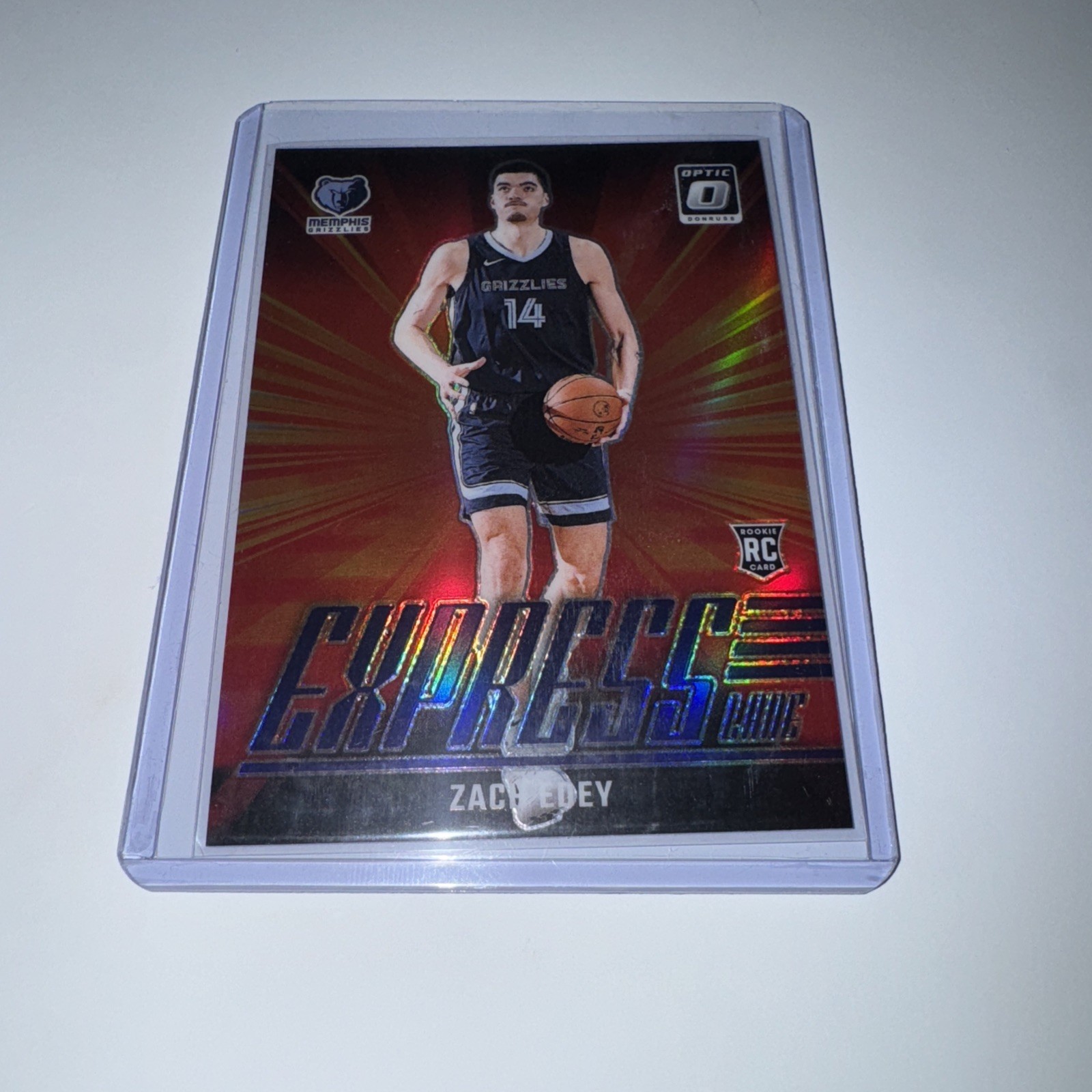 2024-2025 Panini Donruss Optic Express Lane Purple Prizm Zach Edey (RC) No. 10