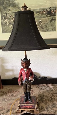 Vintage Fox Hunter Lamp Antique Vintage Ralph Lauren Anthropology Aesthetic