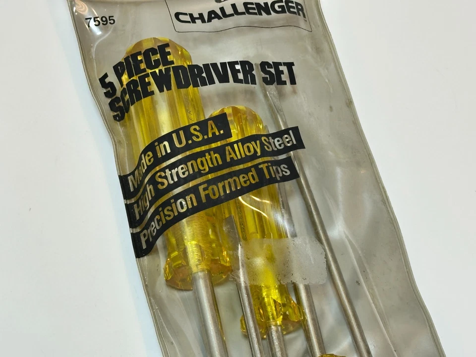Proto Tools CHALLENGER USA 7595 5pc Screwdriver Set, Gold Amber Handle, NOS NEW - Image 3 of 4