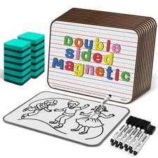 12 Pack Small White Boards, 9"x12" Double Sided Magnetic Dry Erase Boards Per...