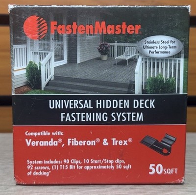 FastenMaster Universal Hidden Deck Fastening System - Clips/Screws for 50 Sq.Ft