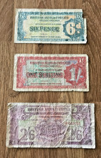 3 x Vintage British Armed Forces Special Vouchers - 2nd Series