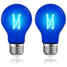 Luxrite A19 Edison Led Blue Light Bulb 4.5w60w Ul E26 Indoor Outdoor 2 Pack Luxrite A19 Edison Led Blue Light Bulb 4.5w60w Ul E26 Indoor Outdoor 2 Pack