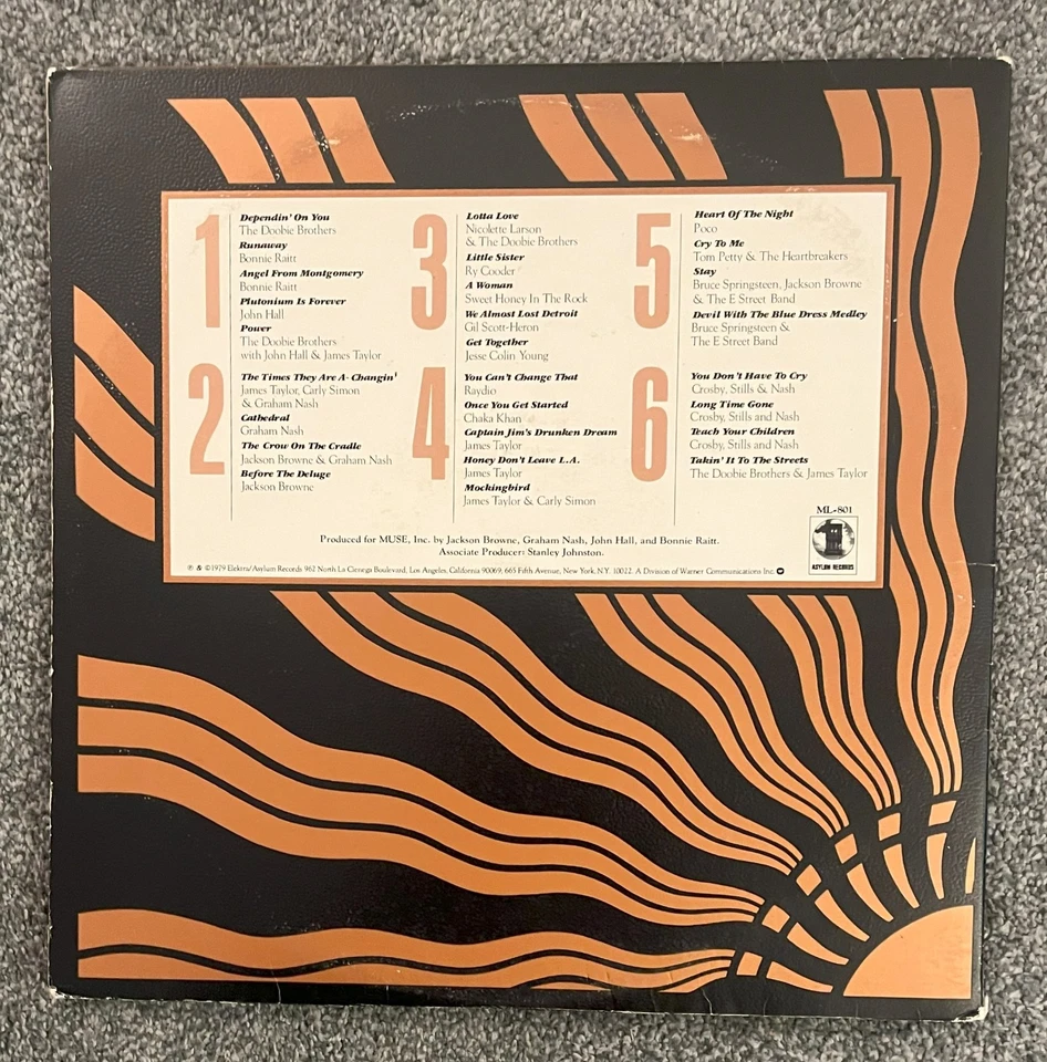 NO NUKES Triple Vinyl Record Album set 1979 w/ Booklet! Tom Petty / Springsteen Foto 3 de 4