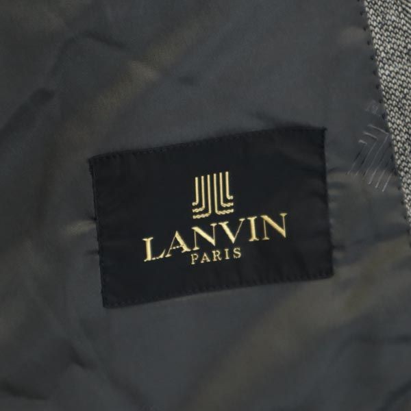 LANVIN wool Check Pattern tailored jacket gray Me… - image 8