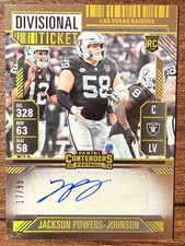2024 Contenders Jackson Powers-Johnson Rookie Auto /99 Divisional Ticket RC #297