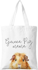 Guinea Pig Mama Canvas Tote Bag for Women, Cat Lovers Gift for Cat Mom, Birthday