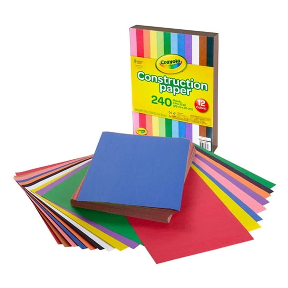 Papel de construcción Crayola, 10 colores, 240 hojas, manualidades de aula Foto 4 de 4