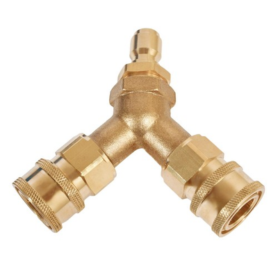 #ad Pressure Washer Tee 3 8 Inch Fitting Splitter Coupler Quick Connect Two Gun t... $27.03