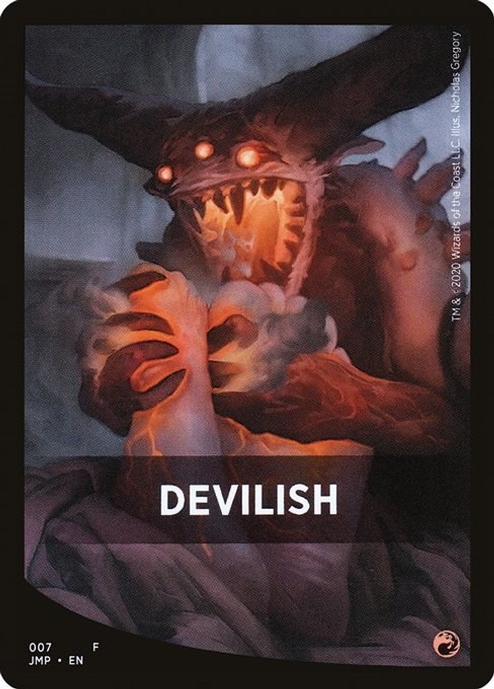Devilish Theme Card - [JMP - 7] - NM - MTG - Jumpstart