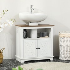 Bathroom Sink Cabinet Under Sink Storage Cabinet with Double Doors and Shelves
