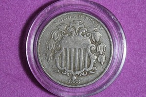 Estate Find 1868 - W/CENTS Shield Nickel!!  #K62197