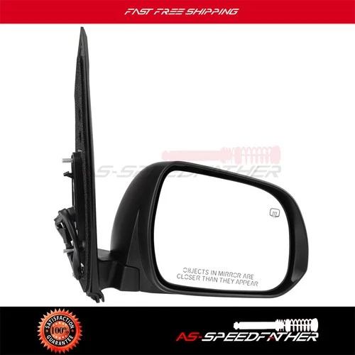 Passenger Side Fit For 2011-17 Toyota SIENNA Mirror Power Heated Smooth Black