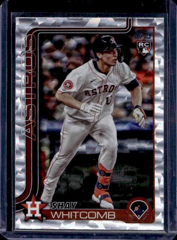 2025 Topps Shay Whitcomb RC Silver Crackle Foilboard Rookie #87 Astros