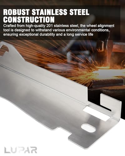 Heavy Duty Toe Alignment Tool Plates with Tape Measures, Upgrade Stainless 