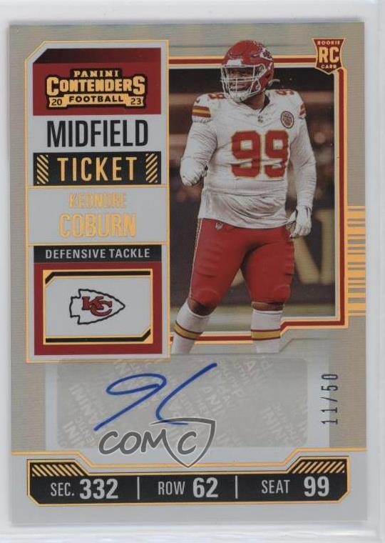 Keondre Coburn Panini Contenders #294 Autograph-Midfield Ticket