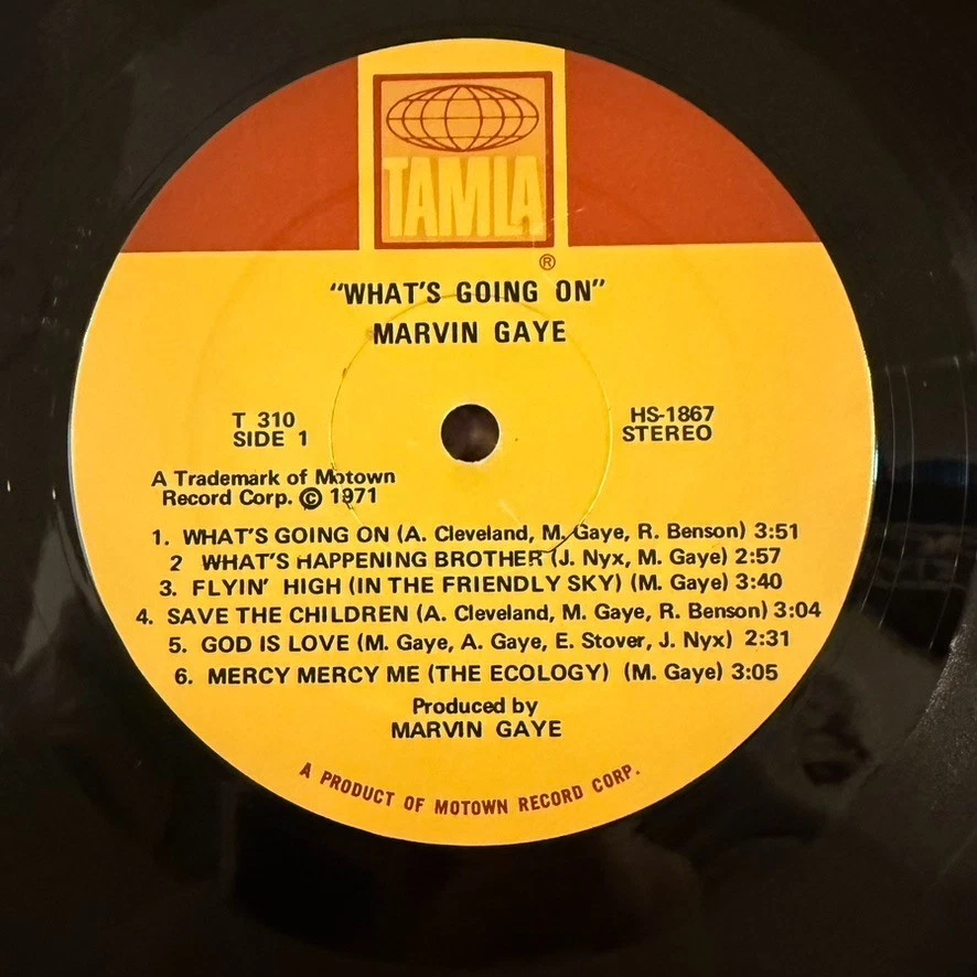 Marvin Gaye What's Going On Vinyl LP Tamla TS 310 1st Pressing Mercy Mercy Me - Image 3 of 4