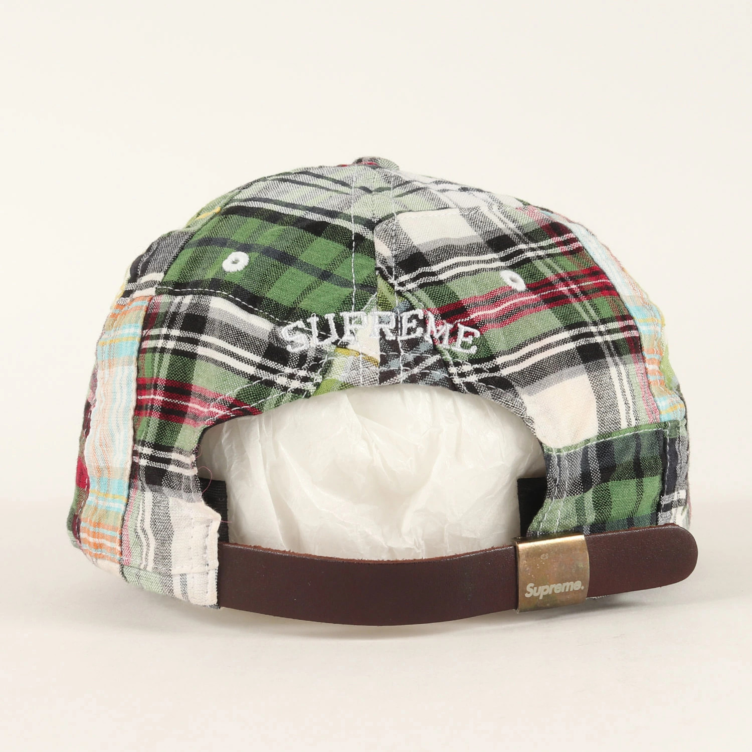 Supreme Cap Madras Check Patchwork SizeS Logo 6-P… - image 3