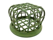 Vintage Green Flower Frog Beagle MFG Vogue 71 Pasadena Heavy Cast Metal