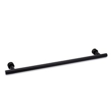 Counterpoint 24" Cuttable Single-Sided Towel Bar with Rosettes - Matte Black
