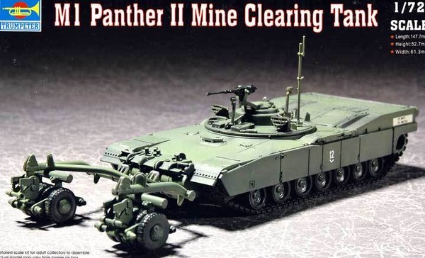Trumpeter M1 Panther Ii Mine Clearing MinenräUmer 1:72 Modell-Bausatz Tank Kit-image