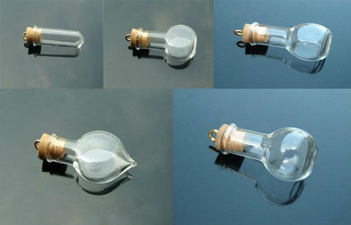 20pcs Vials Clear Glass Pendants Bottle with Corks and Eye Hooks Empty Jars - Picture 8 of 8
