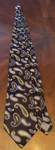 Umo Lorenzo Italy Black Blue Gold 100% Silk Men’s Neck Tie Made In China Long - Picture 3 of 9