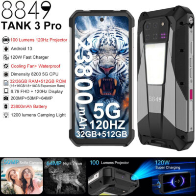 5G 8849 TANK 3 PRO 4G Rugged Phone Android Mobile 23800mAh