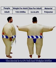      Adult Sumo Wrestler Costume Inflatable Suit Blow Up Party Cosplay     