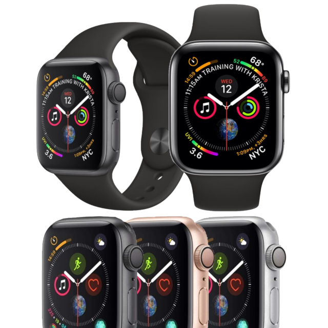 Apple Watch Series 4 40mm Silver Aluminum Case with Black