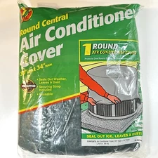 Duck Round Central Air Conditioner Cover 30” High X 34” Diam. Reusable *NOS*